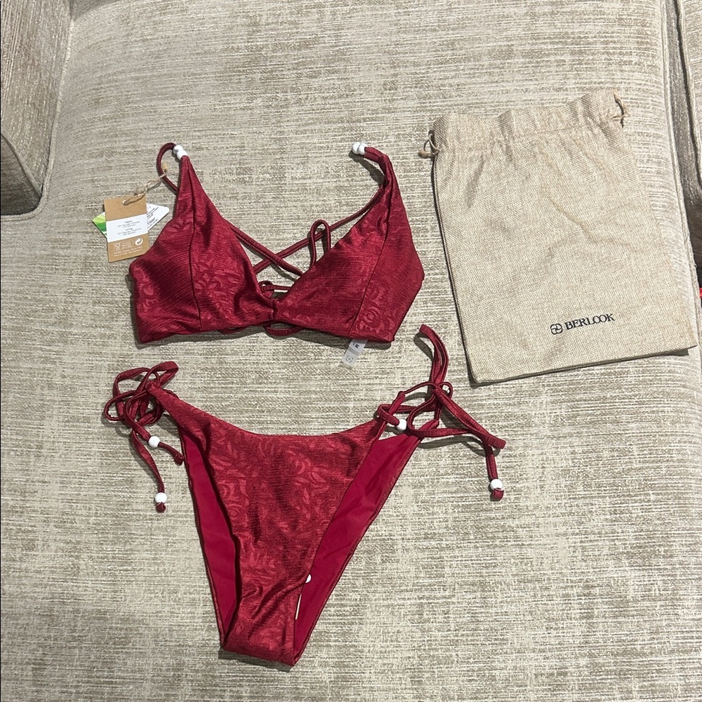 NWT Berlook Red Bikini Set